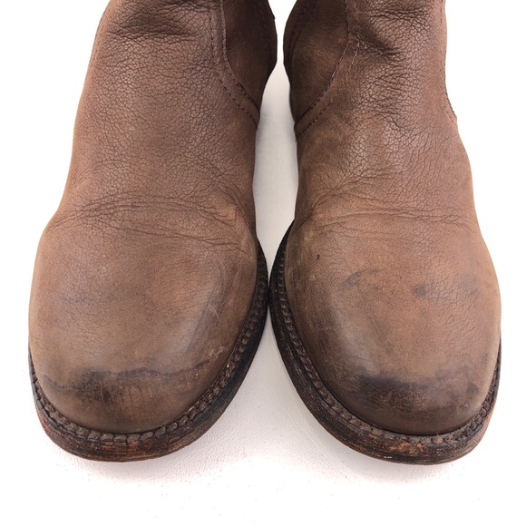 Tory Burch Simone Brown Leather Ankle Boots 8.5M - Picture 12 of 15